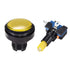 uxcell Game Push Button 46mm Round 12V LED Illuminated Switch with Micro Switch for Arcade Games, Yellow 2pcs