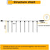144LED 8 Meteor Shower Lights, Blue Holiday Outdoor Illumination with Tubes, Waterproof Hanging Display for Garden Yard