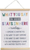 BUPOfromcn Counseling Office Confidentiality Poster - What You Say in Here, Therapist Office Decor Wall Art Prints