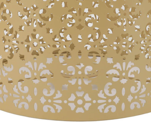 SPYMINNPOO E27 E14 8.7x4.7in Metal Exquisite Hollow Out Decorative Lamp Shade Soft Light for Chandeliers, Floor Lamps