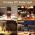 2 Pack 3-Level Counter, WILIT Wine Wirelss Bottle Lamp, Brightness Cordless Table Lamp Shades, Rechargeable Battery