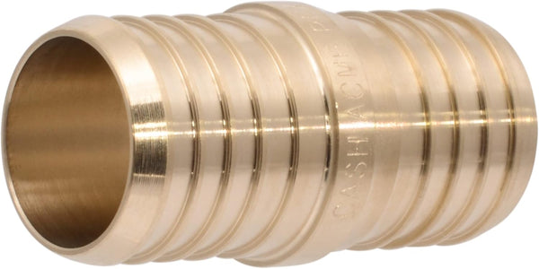 SharkBite 1-1/2 Inch Brass Crimp Coupling for PEX Pipe, PE-RT, UC0141