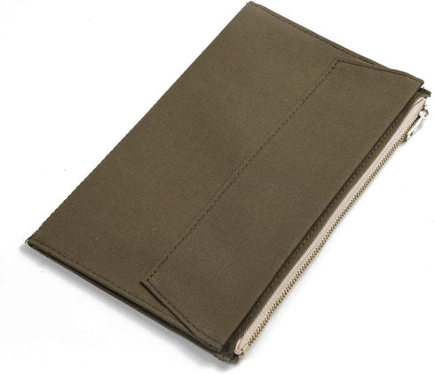 Moterm Canvas Zipper Pocket for Travelers Notebook, 1 Insert Pouch Refill for Standard Size Paper Card Holder