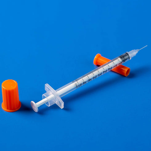 0.5ml 29Ga 1/2 Inch Syringe with Needles, Sterile Disposable, Pack of 100