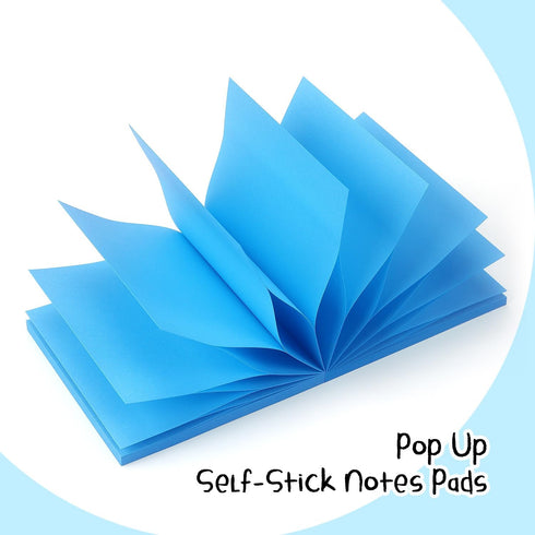 Sticky Notes 3x3 Pop Up Self-Stick Notes Pads - Bright Colors for Office, School, Home, 4 Pads/Pack, 90 Sheets