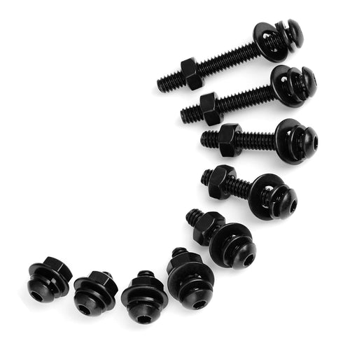 (20 Sets) 1/4-20 Bolt x 1/2" Button Head Socket Cap Bolts, Black Oxide 304 Stainless Steel Nuts and Bolts Assortment Kit