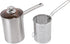 Jwthee 304 Stainless Steel Oil Filter Pot, Large Capacity Bacon Grease Container, Small Deep Fryer with Lid and Oil