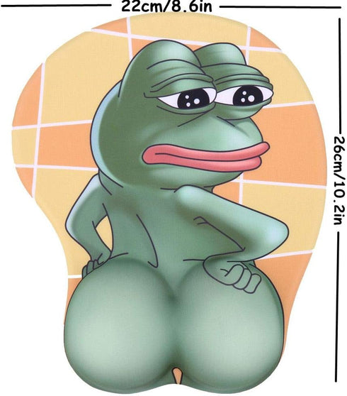 Frog 3D Anime Mouse Pads with Silicone Gel Wrist Rest, Gaming Mousepads