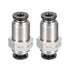 uxcell Straight Pneumatic Push to Quick Connect Fittings, Bulkhead Union 4mm Tube OD X 4mm Tube OD, 2pcs