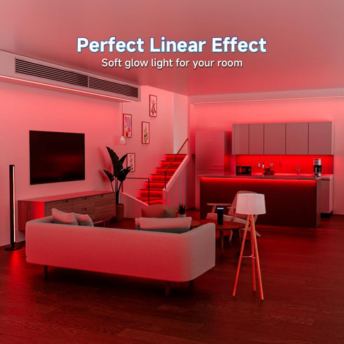 3.28FT 320LEDs 5V 8mm 90+ 3D BTF-LIGHTING FCOB USB Powered Red Color COB LED Strip Lights Width High CRI Ultra Bright