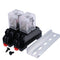 mxuteuk 2pcs HH52P DC 24V Coil 8 Pin 5A DPDT Electromagnetic Power Relay with Base and DIN Rail Slotted Aluminum