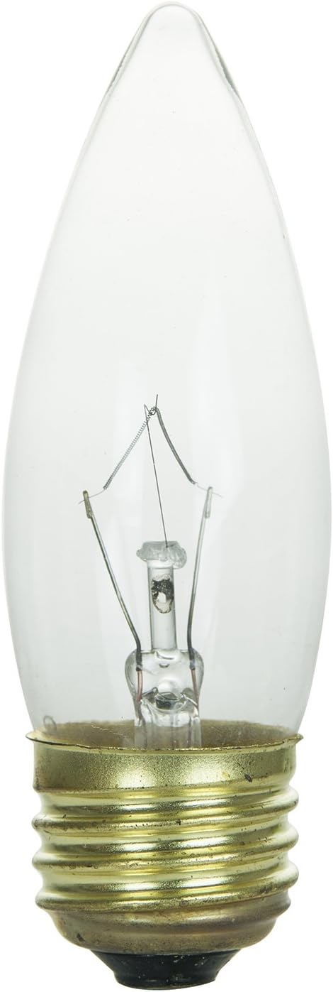 Sunlite 25ETC/32 120-volt 25-watt Medium Base Incandescent Torpedo Tip Chandelier Lamp