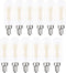 Dimmable T6 LED Bulb 25W, E12 Edison Light Bulbs, Soft White 3000K, T25 Mini Tubular Frosted Glass, 12 Pack
