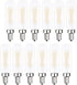 Dimmable T6 LED Bulb 25W, E12 Edison Light Bulbs, Soft White 3000K, T25 Mini Tubular Frosted Glass, 12 Pack
