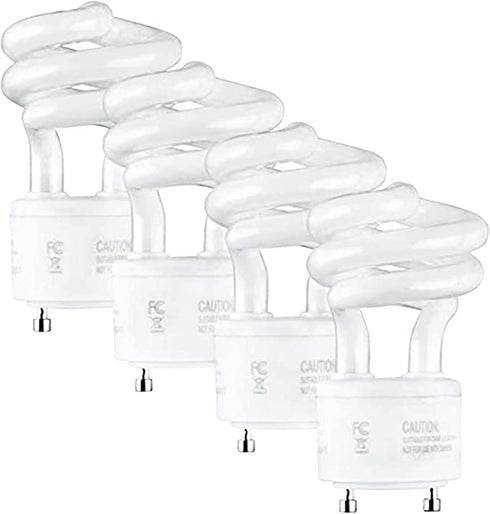 SLEEKLIGHTING 13Watt T2 Spiral CFL GU24 2 Prong Light Bulb Base 2700K