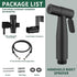 Matte Black Handheld Bidet Sprayer for Toilet, Solid Brass T-Valve & Stainless Steel Hose, Adjustable Pressure Cloth