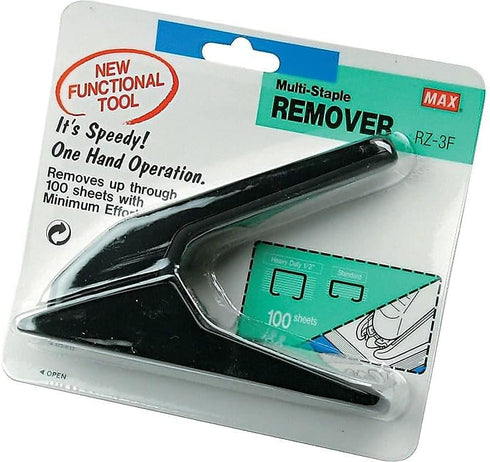 Max RZ3F Heavy-Duty Staple Remover, Black