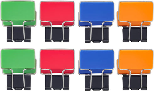 Rectangle Medium Paper Clips, Easy Grip, Assorted Color, 8 Pcs/Set, Office Supplies