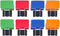 Rectangle Medium Paper Clips, Easy Grip, Assorted Color, 8 Pcs/Set, Office Supplies
