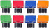 Rectangle Medium Paper Clips, Easy Grip, Assorted Color, 8 Pcs/Set, Office Supplies