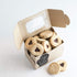 easykart 300 Baked with Love Stickers in Sheets - Dark Grey Color, 2" x 2" Die Cut Design, Recommended for Bakeries