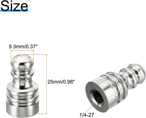 1" 4Pcs 1/4-27 PATIKIL Tall Iron Lamp Finials Cap Knob, Lamp Screw Holder Tapped for Table and Floor Lamp Shade