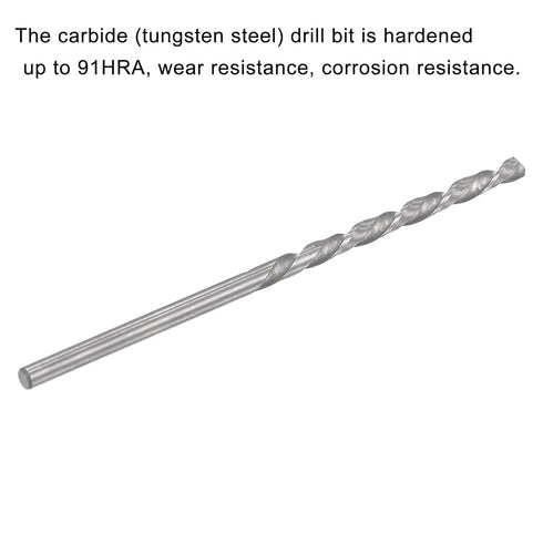 uxcell Solid Carbide Twist Drill Bits 2mm, Left Hand Spiral Flutes for Stainless Steel Drilling