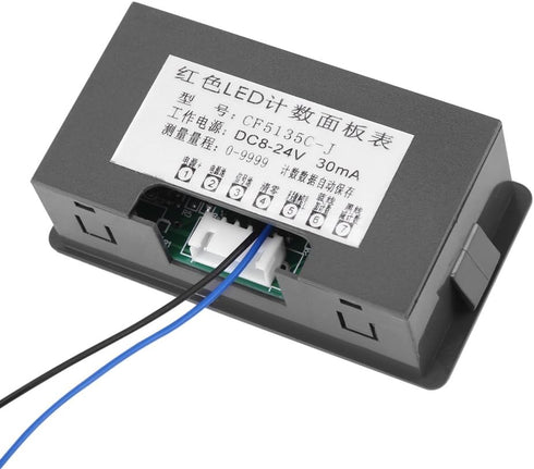 Digit Counter - DC 8-24V 4 Digit LED Display 0-9999 Up/Down Panel Meter with Cable