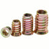 100pcs Threaded Inserts for Wood, Screw in Nut Fastener Connector, Steel Hex Drive Nut Inserts for Furniture