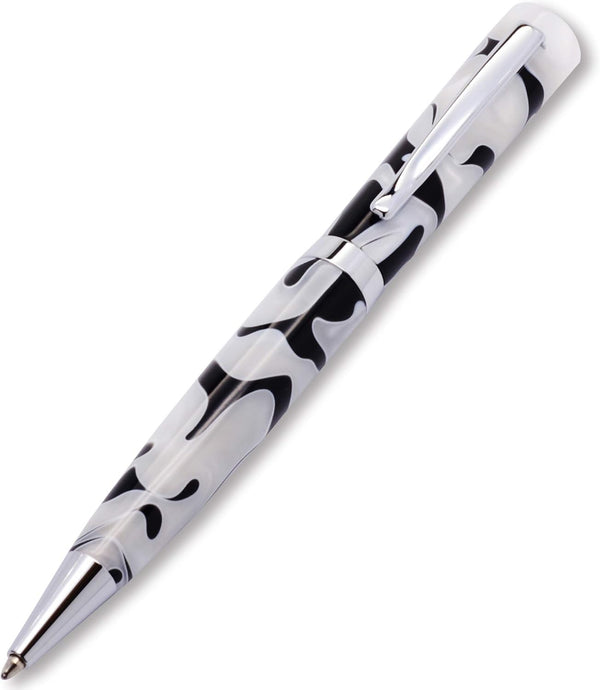 LACHIEVA LUX Luxury Acrylic Ballpoint Pen, Celluloid-Inspired Pattern, Elegant Gift Set for Women & Men