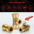 QuickFitting 1/2 x 1/2 inch MNPT Male Adapter, Brass Push to Connect Plumbing Fitting, 5-Pack