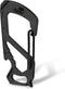 KeyUnity KS00BK Carabiner Clip Multitool - Stainless Steel 7 Tools in 1 | Quick Release Clasp | Wrench | Screwdrivers |