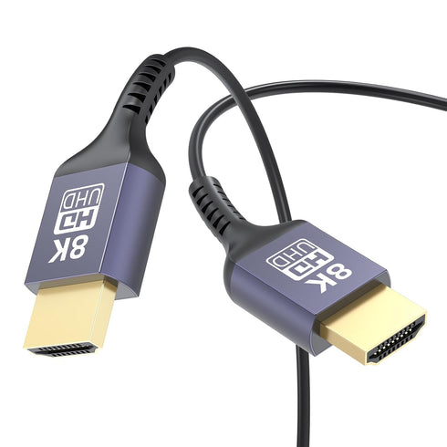 Ultra Thin HDMI Cable 2FT 8K, Short HDMI 2.1 Cable 2 Foot
