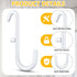 30 Pcs White Pegboard Hooks, Metal Storage Tool Accessories for Keys, Jewelry, Utensils, Compatible with IKEA Skadis