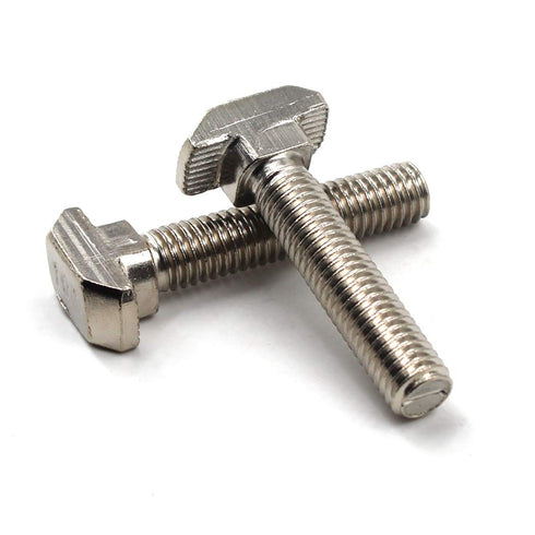 T Bolt Set Screw Bolt Fastener Tool for T-Slotted Aluminum Extrusion Nickel Plated Carbon Steel 20 Series M5x20mm 30PCS