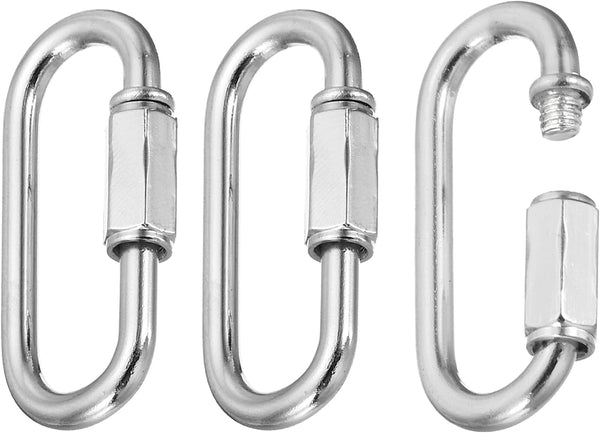 MECCANIXITY Chain Connectors, 5mm Thick Quick Link Screw Lock Oval Clips for