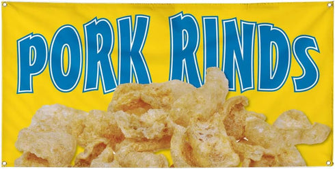 Sign Destination Vinyl Banner Multiple Sizes Pork Rinds Outdoor Advertising Printing A Restaurant &