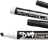 Volcanics Black Dry Erase Markers, Low Odor, Chisel Tip, Pack of 10