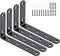 HOME MASTER HARDWARE 5" x 3" Heavy Duty Corner Brace,4 Pcs Shelf Brackets,Steel L Corner