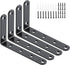 HOME MASTER HARDWARE 5" x 3" Heavy Duty Corner Brace,4 Pcs Shelf Brackets,Steel L Corner