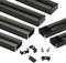 Muzata 6Pack 3.3FT/1M LED Channel Black Aluminum U Shape LED Strip Channel