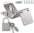 4 Inch Door Lock Latch Padlock Hasp Set, Stainless Steel Safety Right Angle Padlock Hasp Locking Latch with Screws for