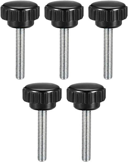 uxcell M5 x 30mm Metric Male Thread Knurled Clamping Knobs Grip Thumb Screw Hand Clamping Handle Bolt with Plastic