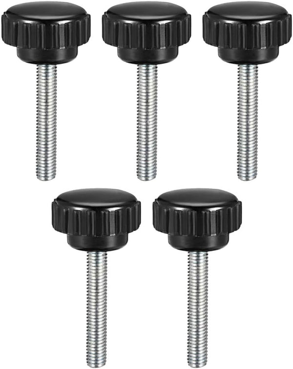 uxcell M5 x 30mm Metric Male Thread Knurled Clamping Knobs Grip Thumb Screw Hand Clamping Handle Bolt with Plastic