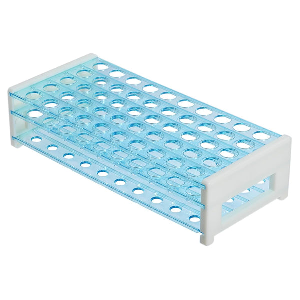 YOKIVE Tube Rack Polypropylene Holder for 13-16mm Lab Test Tubes (Blue, 50-Sockets)