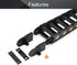 Fielect Drag Chain Cable Carrier Open Type, R100 40X100mm 1 Meter Plastic for CNC Router Machines, Black