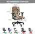 Cugasmaru 4-Pc Set Brown Leopard Office Chair Covers with Office Chair Arm Pads St. Patrick's Day Accent Chair Stretchy