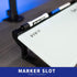 VIVO 16 x 7 inch Desktop Whiteboard with Marker Slot, Non-Streak White Surface, Black Frame