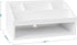 Martha Stewart Weston Wooden Desktop Organizer with Open Lower Storage Compartment, White