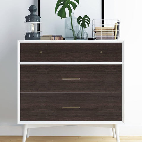 Arthome Peel and Stick Wood Contact Paper, Self-Adhesive Brown Walnut Wallpaper for Countertops, Easy to Clean 17"x120"